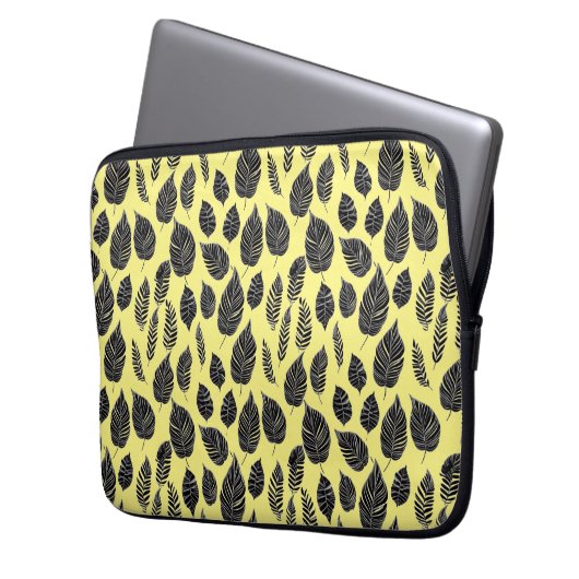 Leaf Pattern-laptophoes Laptop Sleeve (Voorkant Links)