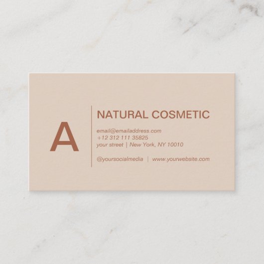 Leaf Pattern Logo Visitekaartje (Voorkant)