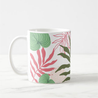 Leaf pattern mug koffiemok