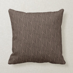 Leaf Pattern No.1 - Color Brown Kussen