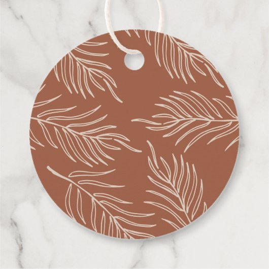 Leaf Pattern Product Logo Hang Label Card (Achterkant)