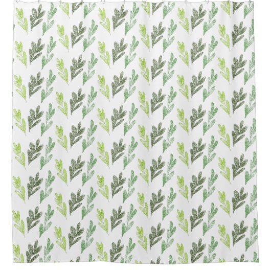 Leaf Pattern Shower Curtain Douchegordijn (Voorkant)