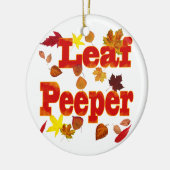 Leaf Peeper Keramisch Ornament (Links)