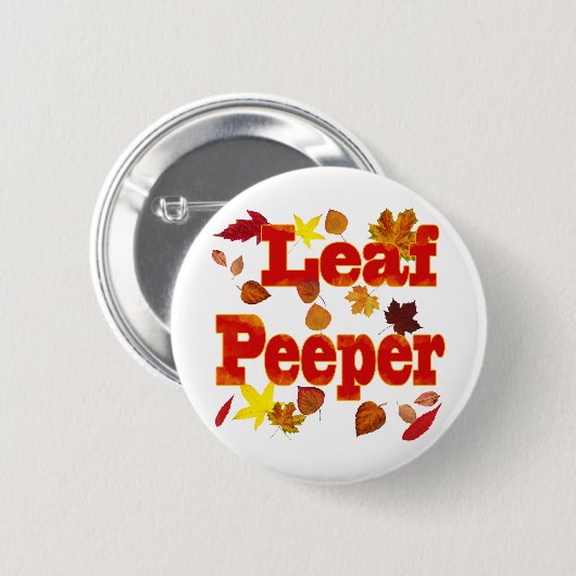 Leaf Peeper Ronde Button 5,7 Cm (Voorkant /achterkant)
