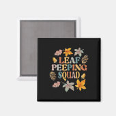 LEAF PEEPER SQUAD Herfst Foliage Leaf Peeping Herf Magneet (Voorkant / Achterkant)