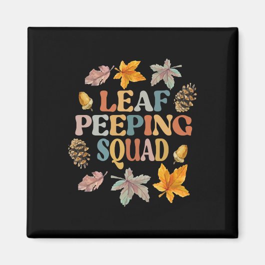 LEAF PEEPER SQUAD Herfst Foliage Leaf Peeping Herf Magneet (Voorkant)