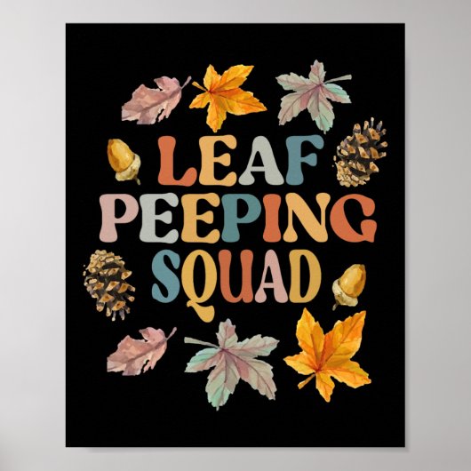 LEAF PEEPER SQUAD Herfst Foliage Leaf Peeping Herf Poster (Voorkant)