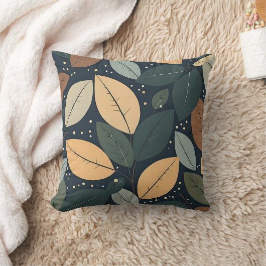 Leaf print cushion kussen (Deken)