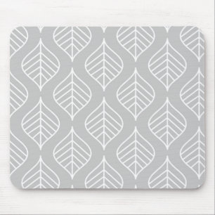 Leaf Print Mousepad - Grijs Muismat