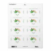 Leaf Rainbow White CBD Oil Labels (Full Sheet)