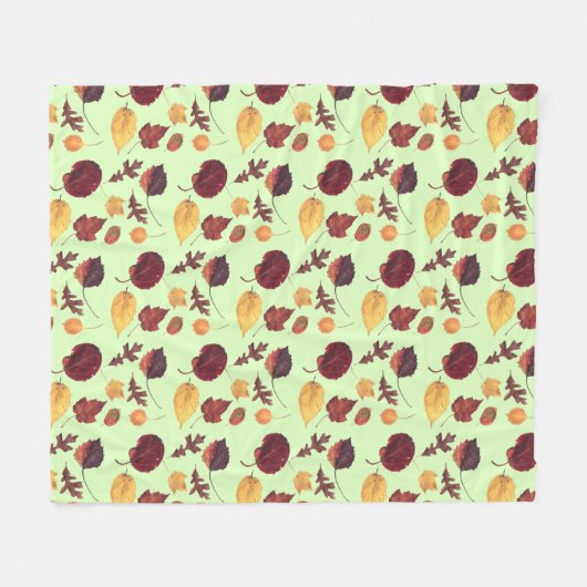 Leaf Scan op Spring Green deken (Voorkant (Horizontaal))