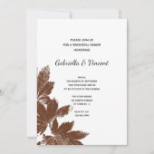 Leaf Stamp Wedding Rehearsal Dinner Kaart (Voorkant)