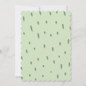 Leaf Theme First Birthday Invitation Kaart (Achterkant)