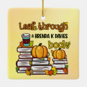 Leaf through a Brenda K Davies Book Keramisch Ornament (Achterkant)