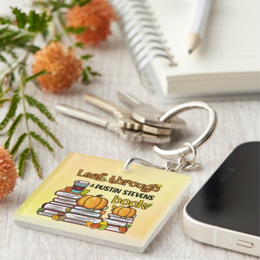 Leaf through a Dustin Stevens Book Sleutelhanger (Voorkant Rechts)
