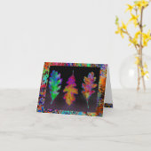 Leaf Trio Notecard Kaart (Gele Bloem)