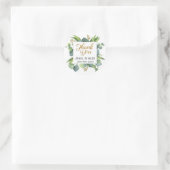 Leaf vert or remerciez-vous autocollant mariage (Sac)