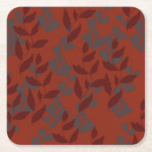 leaf vierkante kartonnen onderzetter (Voorkant)