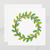 Leaf wreath kaart (Voorkant / Achterkant)