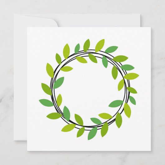 Leaf wreath kaart (Voorkant)