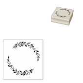 Leaf Wreath Rubber Stamp Rubberstempel (Gestempeld)