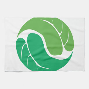 Leaf Yin Yang Theedoek