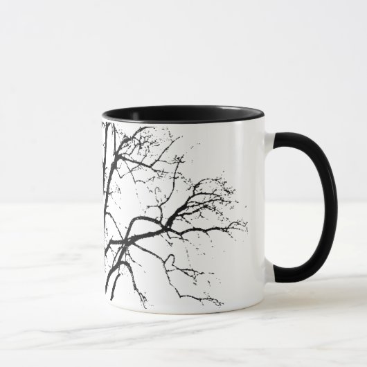 Leafless Tree in Winter Silhouette Mok (Rechts)