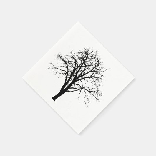 Leafless Tree in Winter Silhouette Servetten (Hoek)