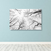 Leafless Trees in Thiepval Wood Canvas Afdruk (Insitu (Houten vloer))