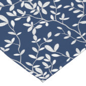 Leafline Spread Navy Wit Korte Tafelloper (Hoek)