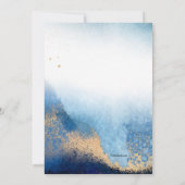 Leafy Blue Lijst Religieuze Kaart (Achterkant)