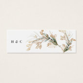 Leafy Branch Eucalyptus Elegant Greenery Sage Mini Visitekaartjes (Voorkant)