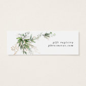Leafy Branch Eucalyptus Elegant Greenery Sage Mini Visitekaartjes (Achterkant)