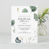 Leafy Bridal Shower Einladung Kaart (Staand voorkant)