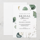 Leafy Bridal Shower Einladung Kaart (Voorkant / Achterkant)