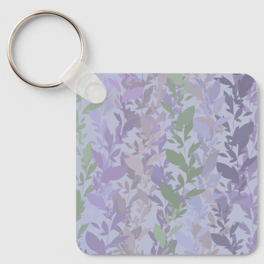 Leafy Creeping Vine Drawing Pattern With Pastels Sleutelhanger (Voorkant)