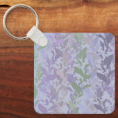 Leafy Creeping Vine Drawing Pattern With Pastels Sleutelhanger (Voorkant)