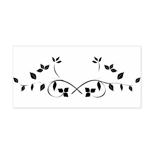 Leafy Divider Rubber Art Stamp Rubberstempel (Afrduk)