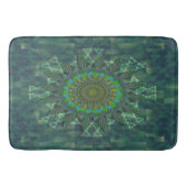 Leafy floral square stick puzzle parameterbepaling badmat (Voorkant)