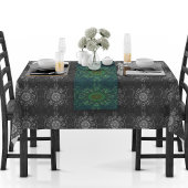 Leafy floral square stick puzzle parameterbepaling lange tafelloper