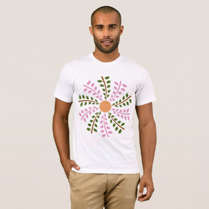Leafy Flower Art Mannen T-Shirt