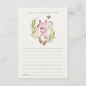 Leafy Foliage Clothes Advice for Mum Baby shower Informatiekaartje (Voorkant)