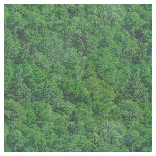 Leafy Forest Landscape Foto Stof (Close Up)