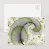 Leafy Green Abstract Fractal Patroon Briefkaart (Voorkant / Achterkant)
