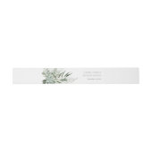 Leafy Green Fern Succulent Lijst Foliage Wedding Uitnodigingen Wikkel (Vlak)