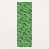Leafy Green Ferns Natuur Pattern gepersonaliseerd Yogamat (Voorkant)