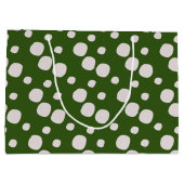 Leafy Green Roze Stippen Groot Cadeauzakje (Achterkant)
