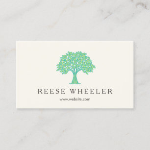 Leafy Green Tree Logo Natural Health and Natuur Visitekaartje