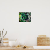 Leafy Green Vine kweek op boomstam Poster (Keuken)