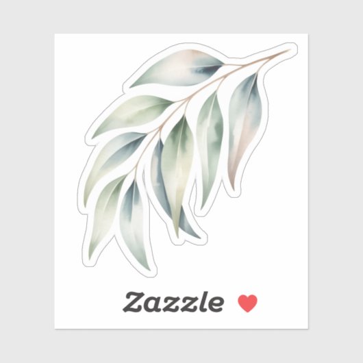 Leafy Greens Watercolor Sticker (Vel)